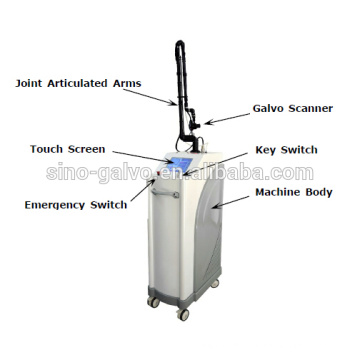 Sino-Galvo CO2 laser beauty machine for face whitening and beverage